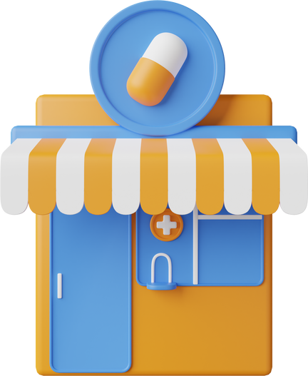 Pharmacy Store 3D Illustration